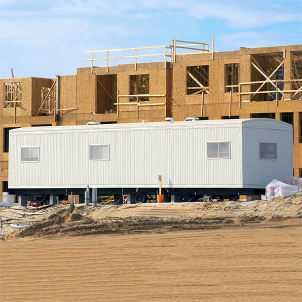 our construction trailers are equipped with heating and air conditioning to provide a comfortable work environment